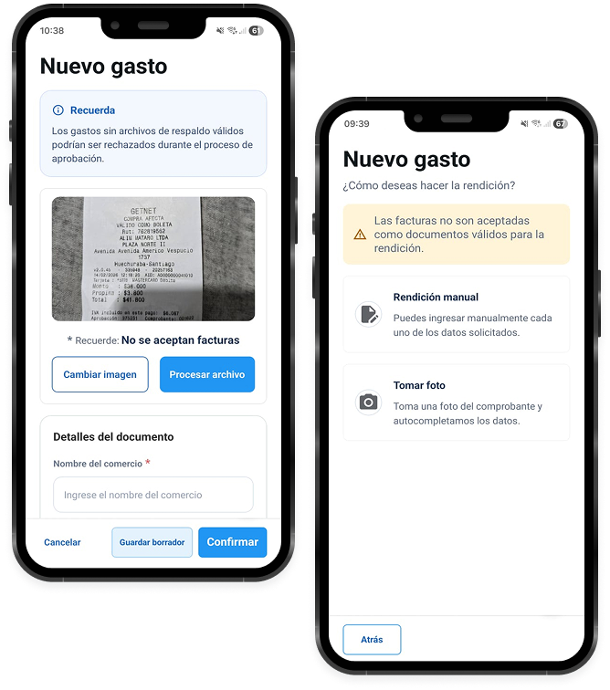 App móvil RindeSimple